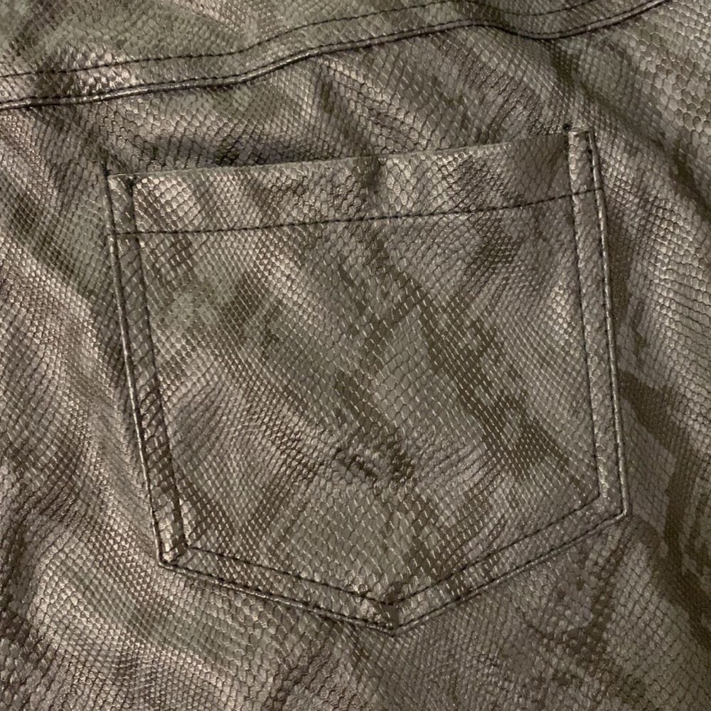 Bebe Gray Python Faux Leather Pants - image 6